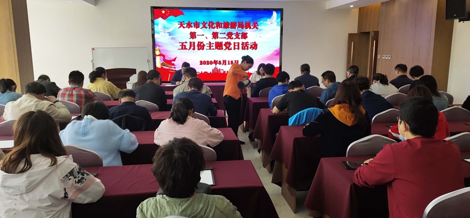 天水市文化和旅游局機關(guān)第一、第二黨支部開展主題黨日活動