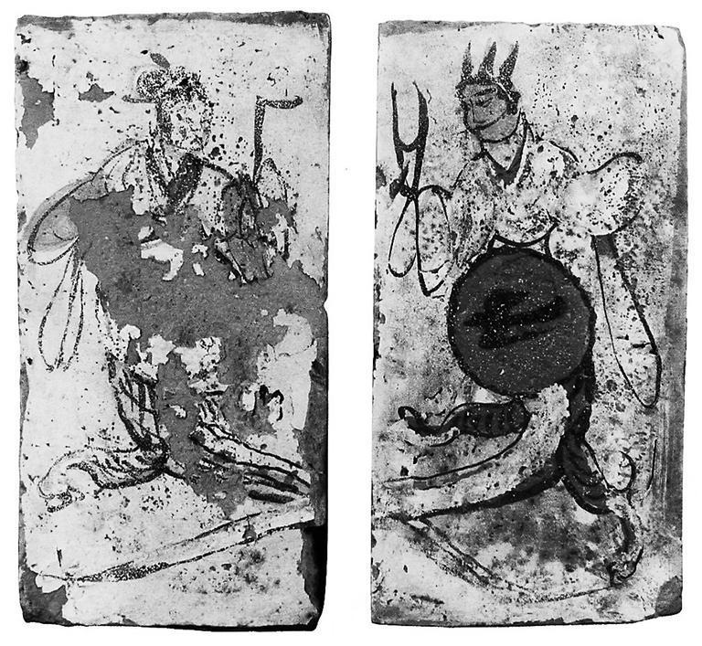 高臺縣博物館藏魏晉墓出土的女媧、伏羲畫像磚