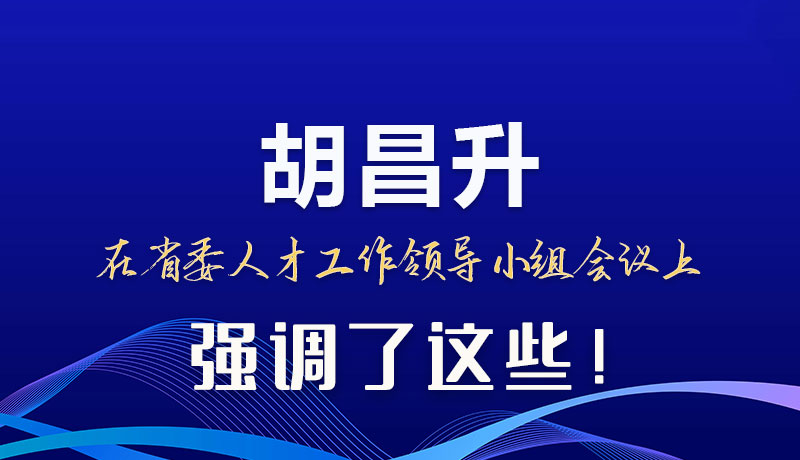 圖解|胡昌升在省委人才工作領(lǐng)導(dǎo)小組會(huì)議上強(qiáng)調(diào)了這些！