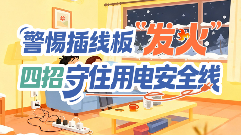 長圖|警惕插線板“發(fā)火”！四招守住用電安全線