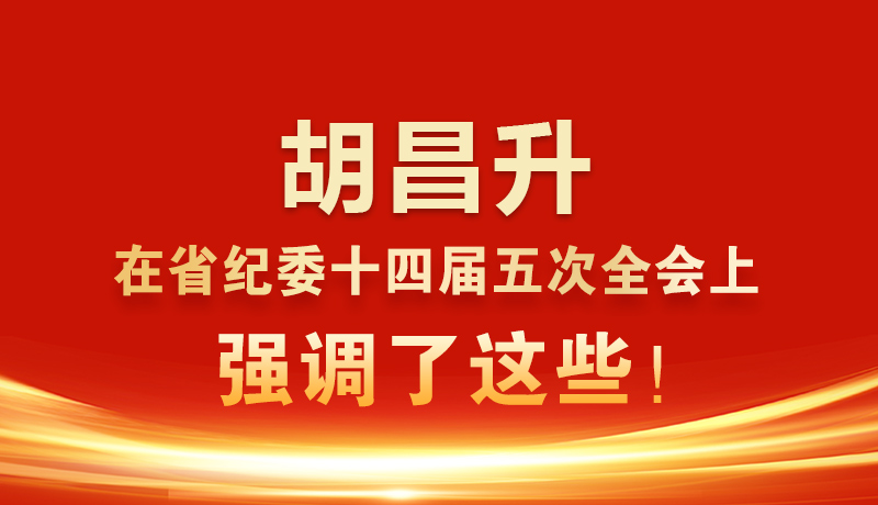 圖解|胡昌升在省紀委十四屆五次全會上強調(diào)了這些！